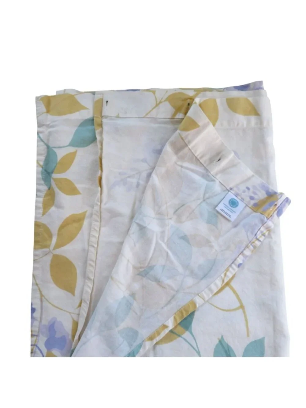 Vintage 90s Martha Stewart Collection Multicolor Floral Cotton Shower Curtain